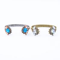 Zinc Alloy Rhinestone Bracelets, plated, for woman & with rhinestone 24mm Approx 7.9 Inch 