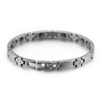 Titanstahl Armband, mit Hämatit, Modeschmuck & für Frau & mit Strass, 6mm, Länge:ca. 7.8 ZollInch, verkauft von Strang