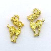 Colgantes Animales de Aleación de Zinc, Ciervo, chapado en color dorado, Lindo & Joyería & Bricolaje, 20x13x5mm, agujero:aproximado 1mm, 100PCs/Bolsa, Vendido por Bolsa