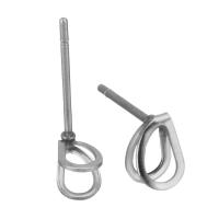 Stainless Steel Earring Stud Component, 304 Stainless Steel, polished, durable & DIY, original color 0.5mm 