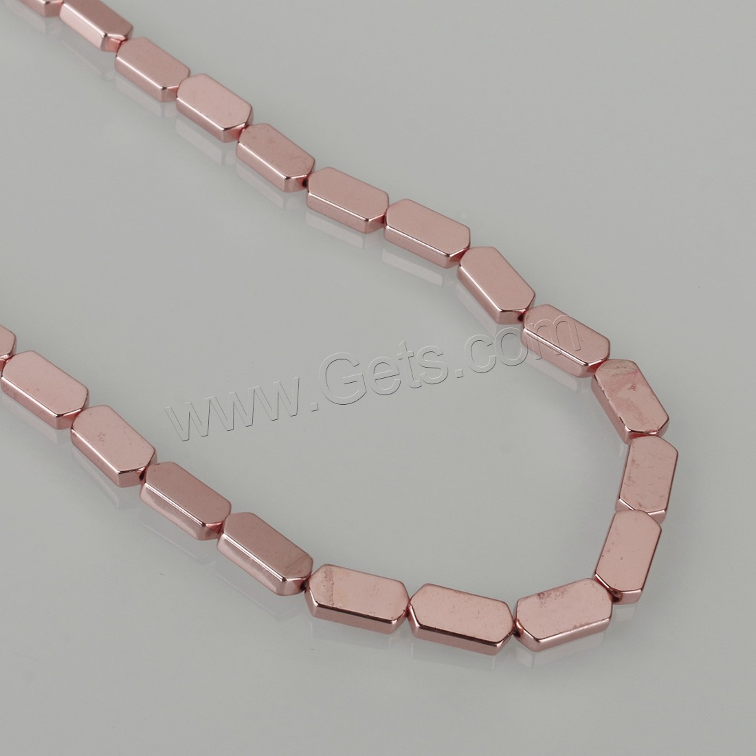 Hematite Beads, rose gold color plated, vintage & fashion jewelry & DIY & different size for choice, Hole:Approx 1mm, Length:Approx 15.5 Inch, Sold By Strand