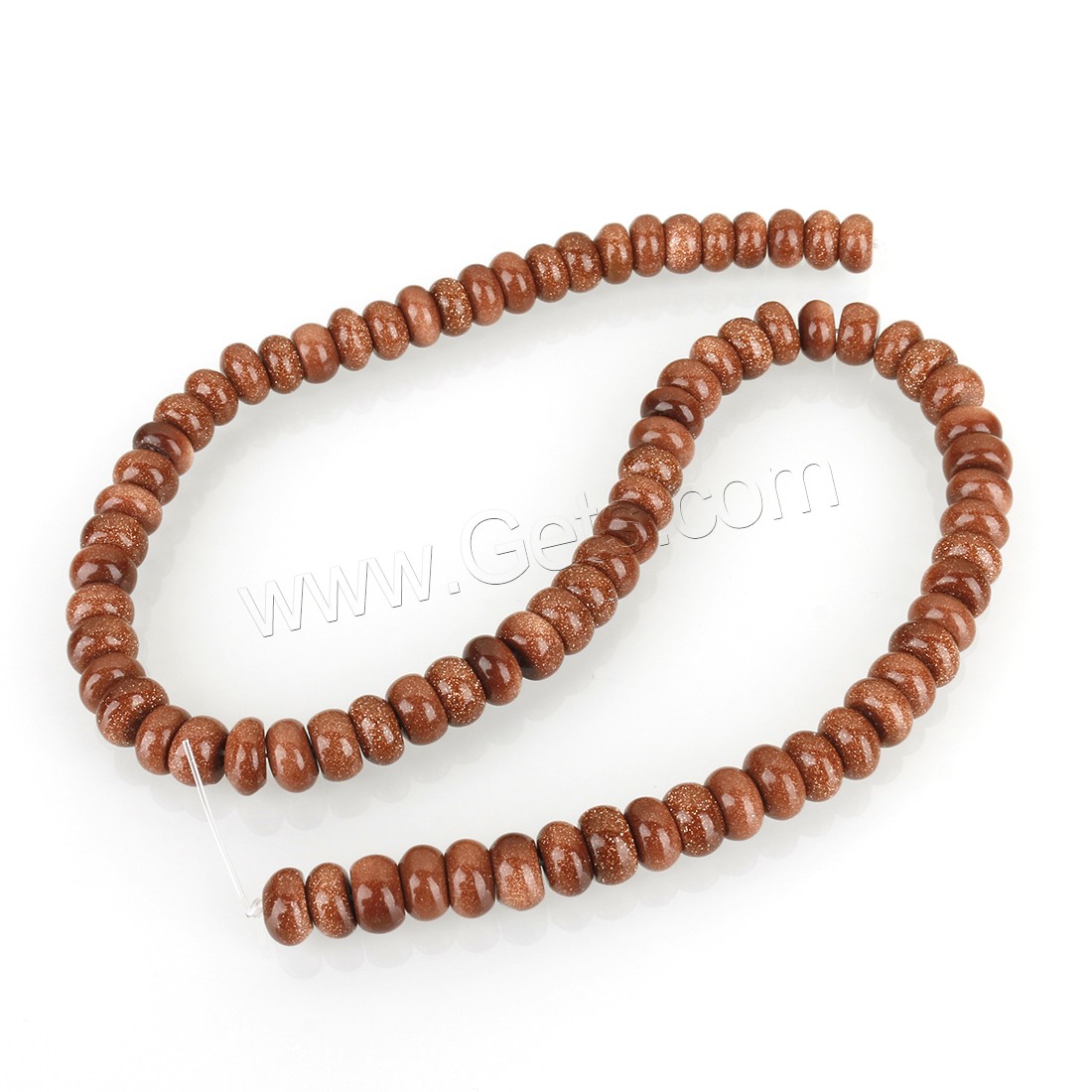 Goldstone Beads, Drum, vintage & fashion jewelry & DIY & different size for choice, brick red, Hole:Approx 1mm, Length:Approx 15 Inch, Sold By Strand