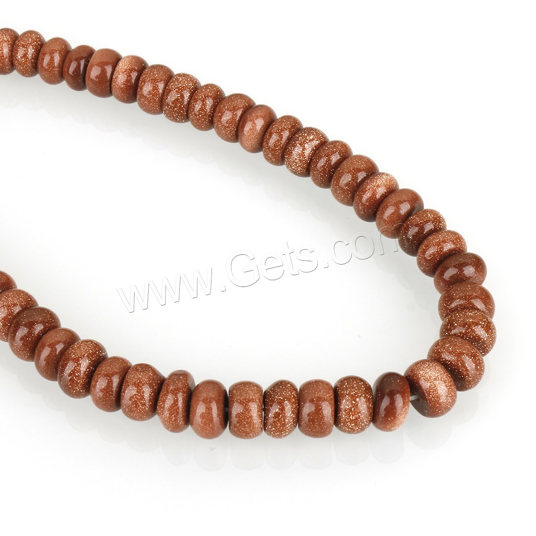 Goldstone Beads, Drum, vintage & fashion jewelry & DIY & different size for choice, brick red, Hole:Approx 1mm, Length:Approx 15 Inch, Sold By Strand