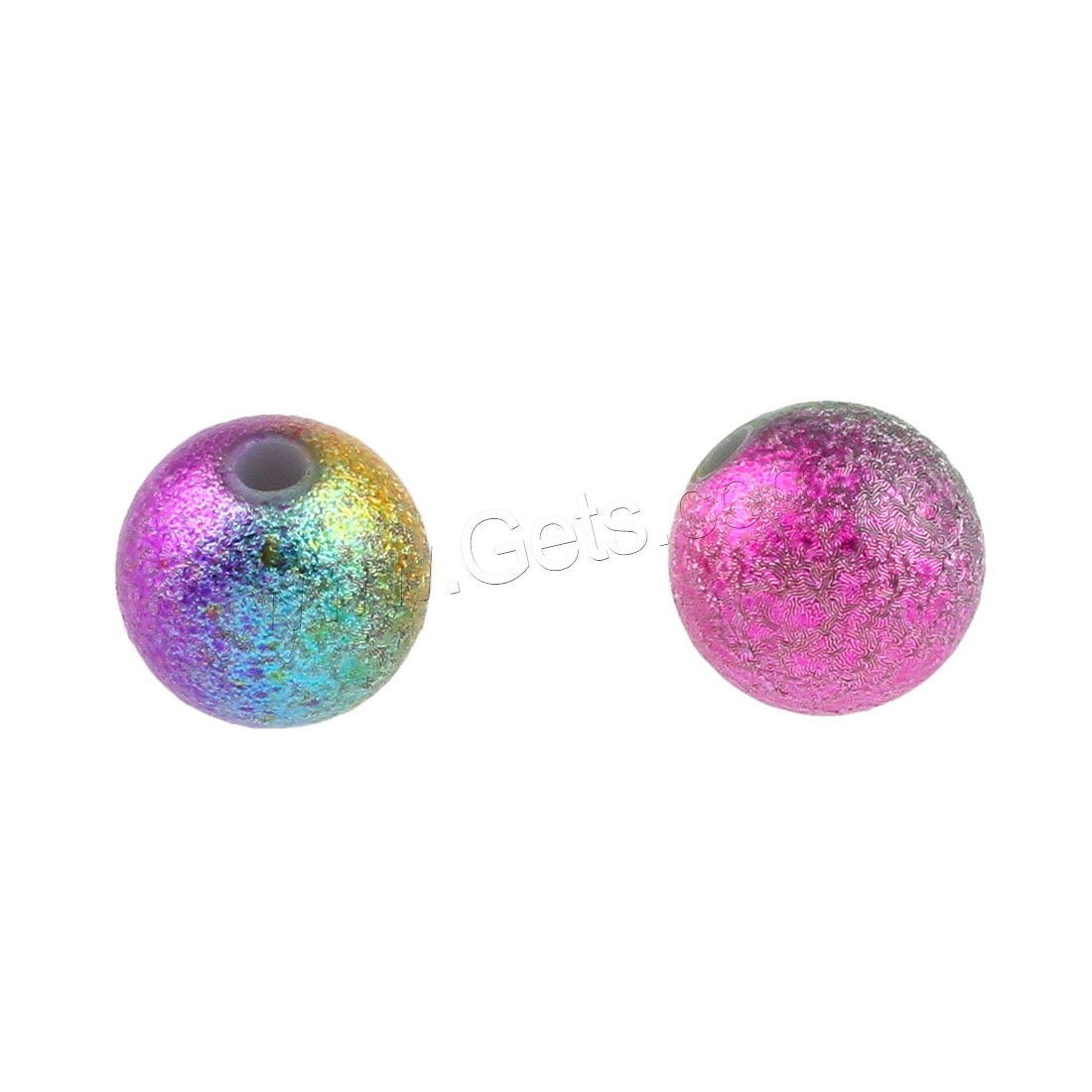 Acrylic Jewelry Beads, Round, fashion jewelry & gradient color & DIY & different size for choice, multi-colored, Sold By Bag