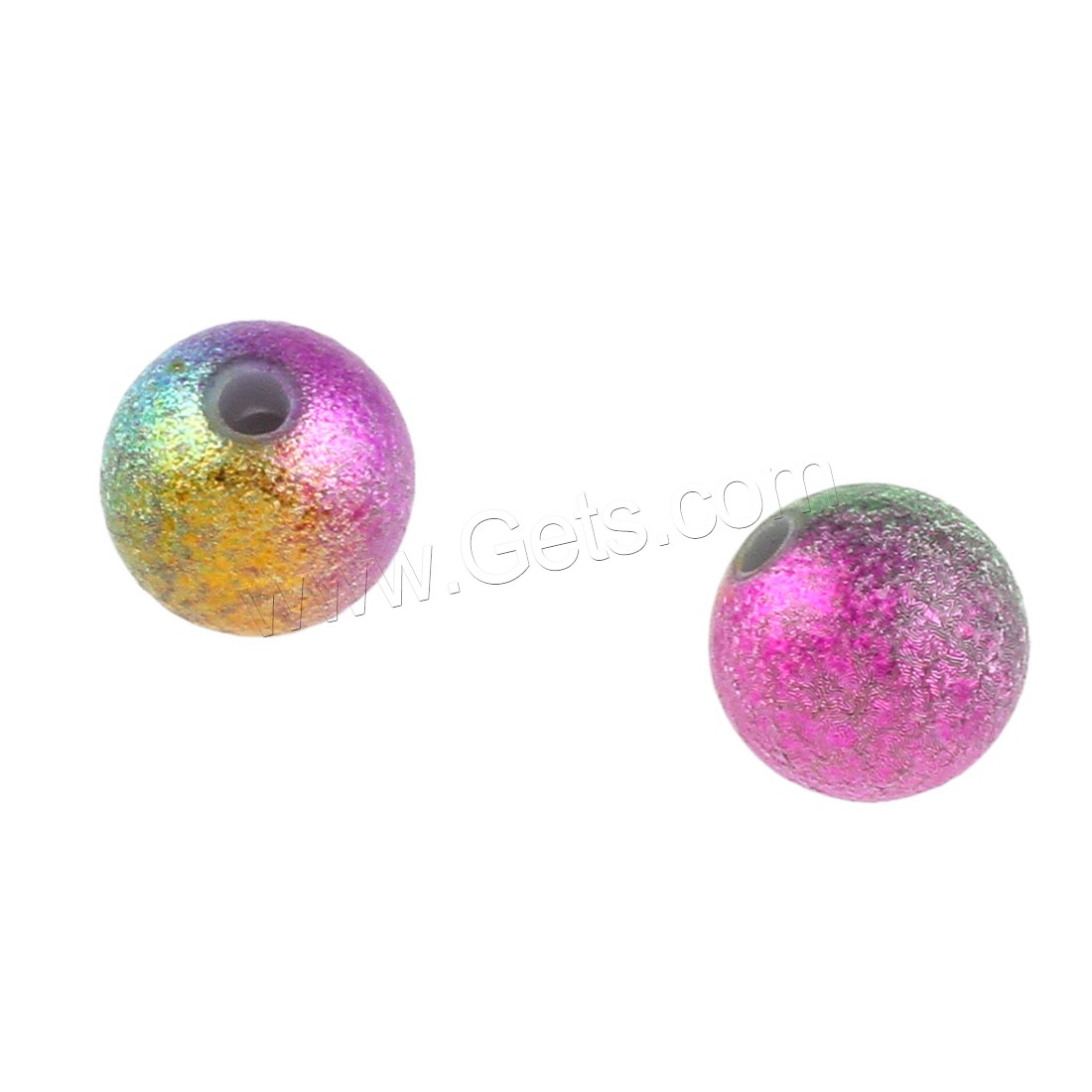 Acrylic Jewelry Beads, Round, fashion jewelry & gradient color & DIY & different size for choice, multi-colored, Sold By Bag