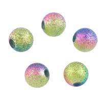 Acrylic Jewelry Beads, Round, Mini & fashion jewelry & gradient color & DIY multi-colored 