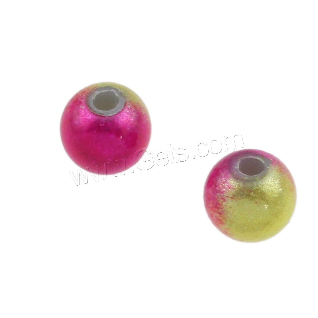 Acrylic Jewelry Beads, Round, fashion jewelry & DIY, more colors for choice, 6mm, Hole:Approx 1mm, Approx 5000PCs/Bag, Sold By Bag