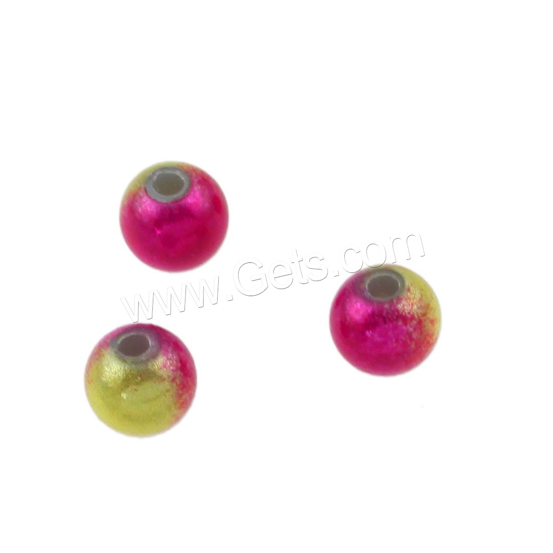 Acrylic Jewelry Beads, Round, fashion jewelry & DIY, more colors for choice, 6mm, Hole:Approx 1mm, Approx 5000PCs/Bag, Sold By Bag