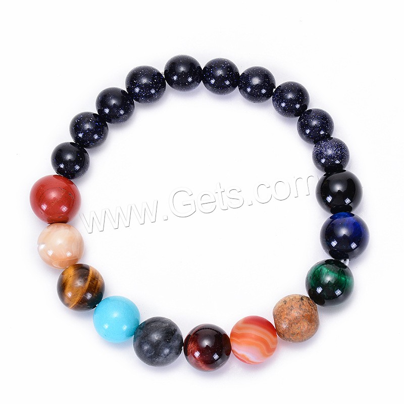 Pulsera de Piedras Preciosas, Esférico, elástico & unisexo & diverso tamaño para la opción, longitud:aproximado 6.6 Inch, Vendido por Sarta