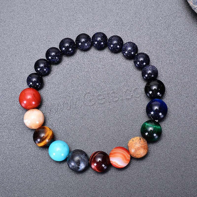 Pulsera de Piedras Preciosas, Esférico, elástico & unisexo & diverso tamaño para la opción, longitud:aproximado 6.6 Inch, Vendido por Sarta