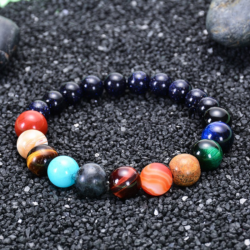 Pulsera de Piedras Preciosas, Esférico, elástico & unisexo & diverso tamaño para la opción, longitud:aproximado 6.6 Inch, Vendido por Sarta