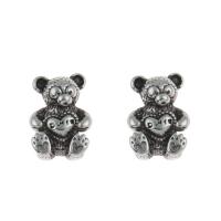 Stainless Steel European Beads, 316L Stainless Steel, Bear, blacken, original color Approx 4.5mm 