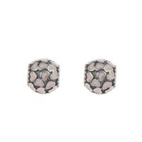 Stainless Steel European Beads, 316L Stainless Steel, Round, enamel, pink Approx 4mm 