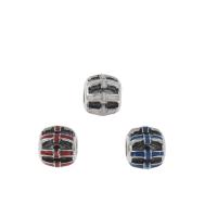 Stainless Steel European Beads, 316L Stainless Steel, enamel & blacken Approx 4mm 