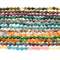 Gefärbter Marmor Perlen, rund, Modeschmuck & DIY & facettierte, keine, 8mm, Bohrung:ca. 1mm, Länge:ca. 14.9 ZollInch, ca. 45PCs/Strang, verkauft von Strang