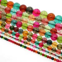 Crackle Quartz Beads, Round mixed colors Approx 1mm Approx 14.9 Inch 