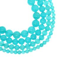 Perles amazonite, Rond, normes différentes pour le choix, blue ciel Environ 1mm Environ 14.9 pouce, Vendu par brin