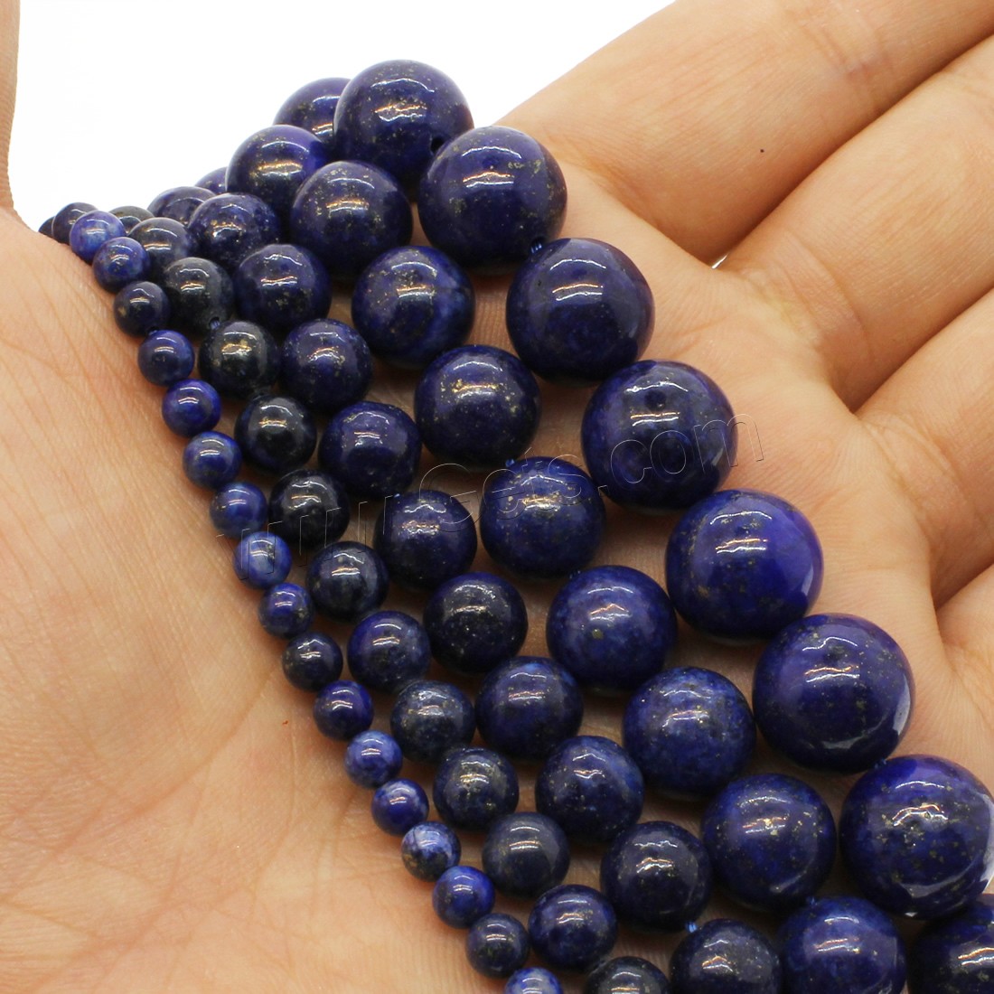 Single Gemstone Beads, Synthetic Lapis, Round, different size for choice, deep lapis lazuli, Hole:Approx 1mm, Length:Approx 14.9 Inch, Sold By Strand