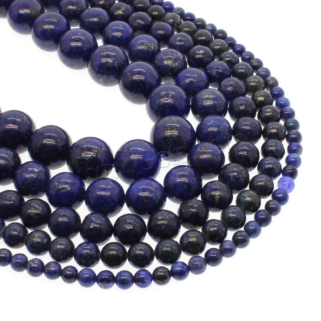 Single Gemstone Beads, Synthetic Lapis, Round, different size for choice, deep lapis lazuli, Hole:Approx 1mm, Length:Approx 14.9 Inch, Sold By Strand