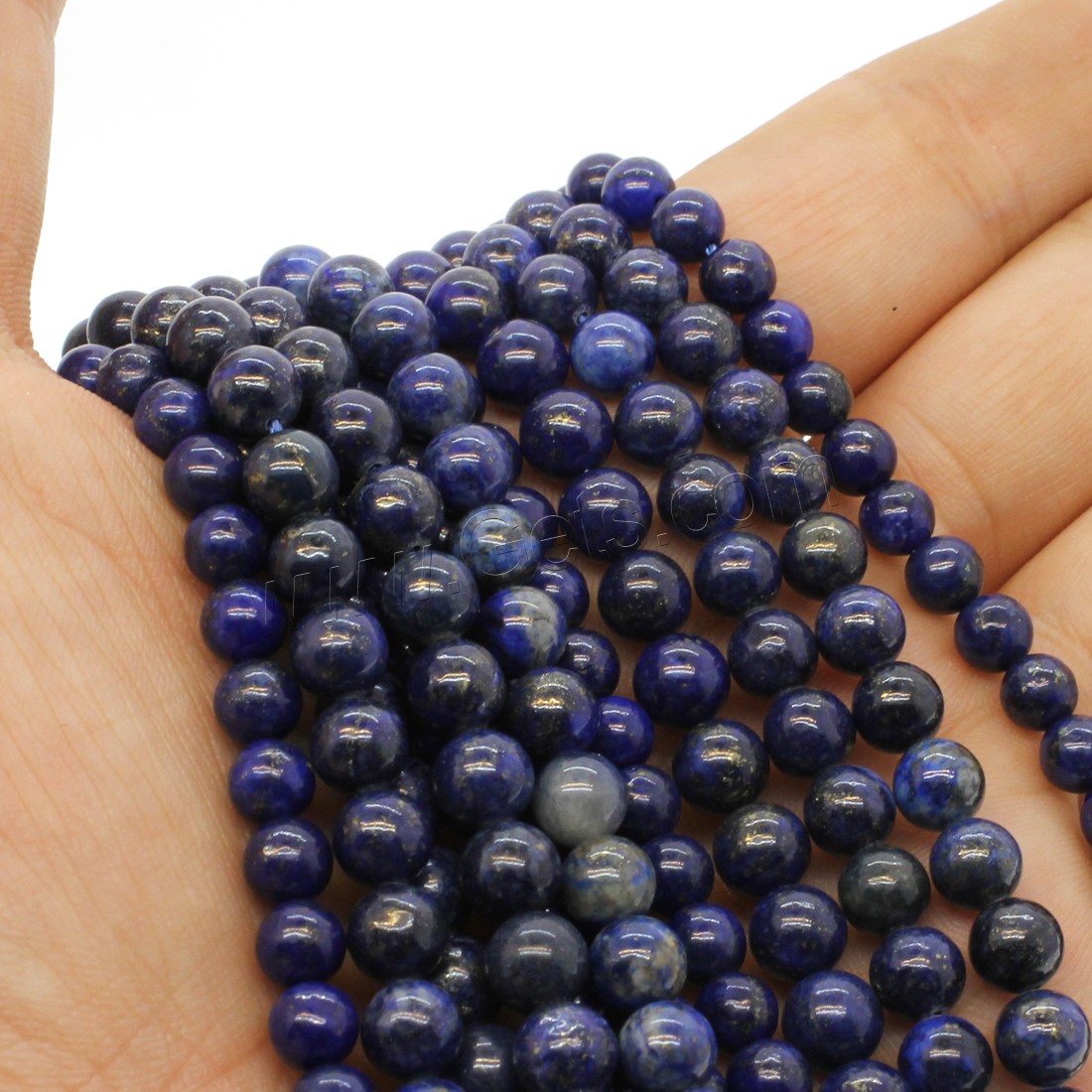 Single Gemstone Beads, Synthetic Lapis, Round, different size for choice, deep lapis lazuli, Hole:Approx 1mm, Length:Approx 14.9 Inch, Sold By Strand