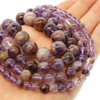 Purple Phantom Quartz Beads, Round purple Approx 1mm Approx 14.9 Inch 