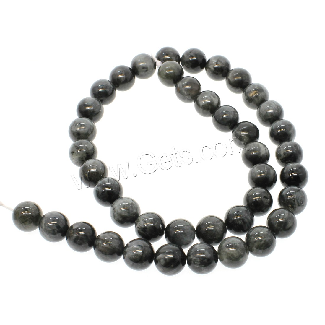 Hawk-eye Stone Beads, Round, different size for choice, black, Hole:Approx 1mm, Length:Approx 14.9 Inch, Sold By Strand