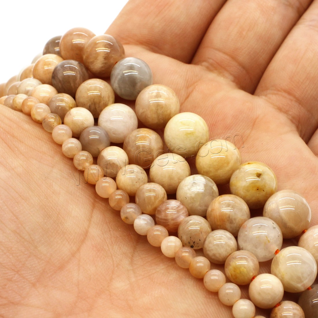 Sunstone Bead, Round, different size for choice, yellow, Hole:Approx 1mm, Length:Approx 14.9 Inch, Sold By Strand