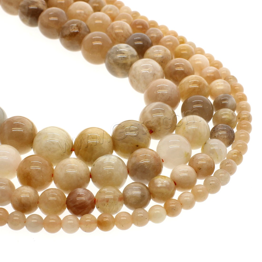 Sunstone Bead, Round, different size for choice, yellow, Hole:Approx 1mm, Length:Approx 14.9 Inch, Sold By Strand