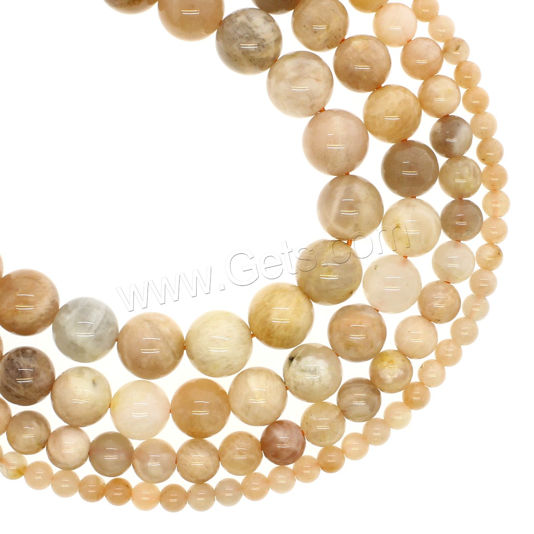 Sunstone Bead, Round, different size for choice, yellow, Hole:Approx 1mm, Length:Approx 14.9 Inch, Sold By Strand