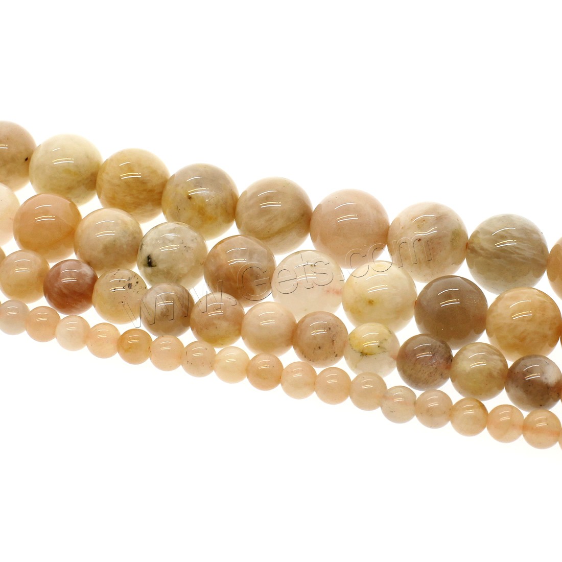 Sunstone Bead, Round, different size for choice, yellow, Hole:Approx 1mm, Length:Approx 14.9 Inch, Sold By Strand