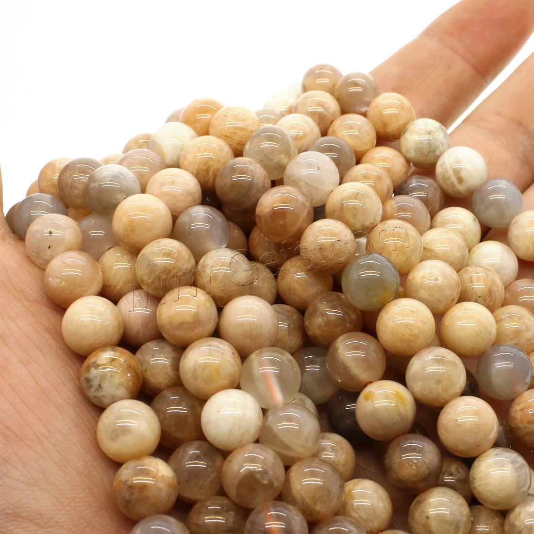 Sunstone Bead, Round, different size for choice, yellow, Hole:Approx 1mm, Length:Approx 14.9 Inch, Sold By Strand