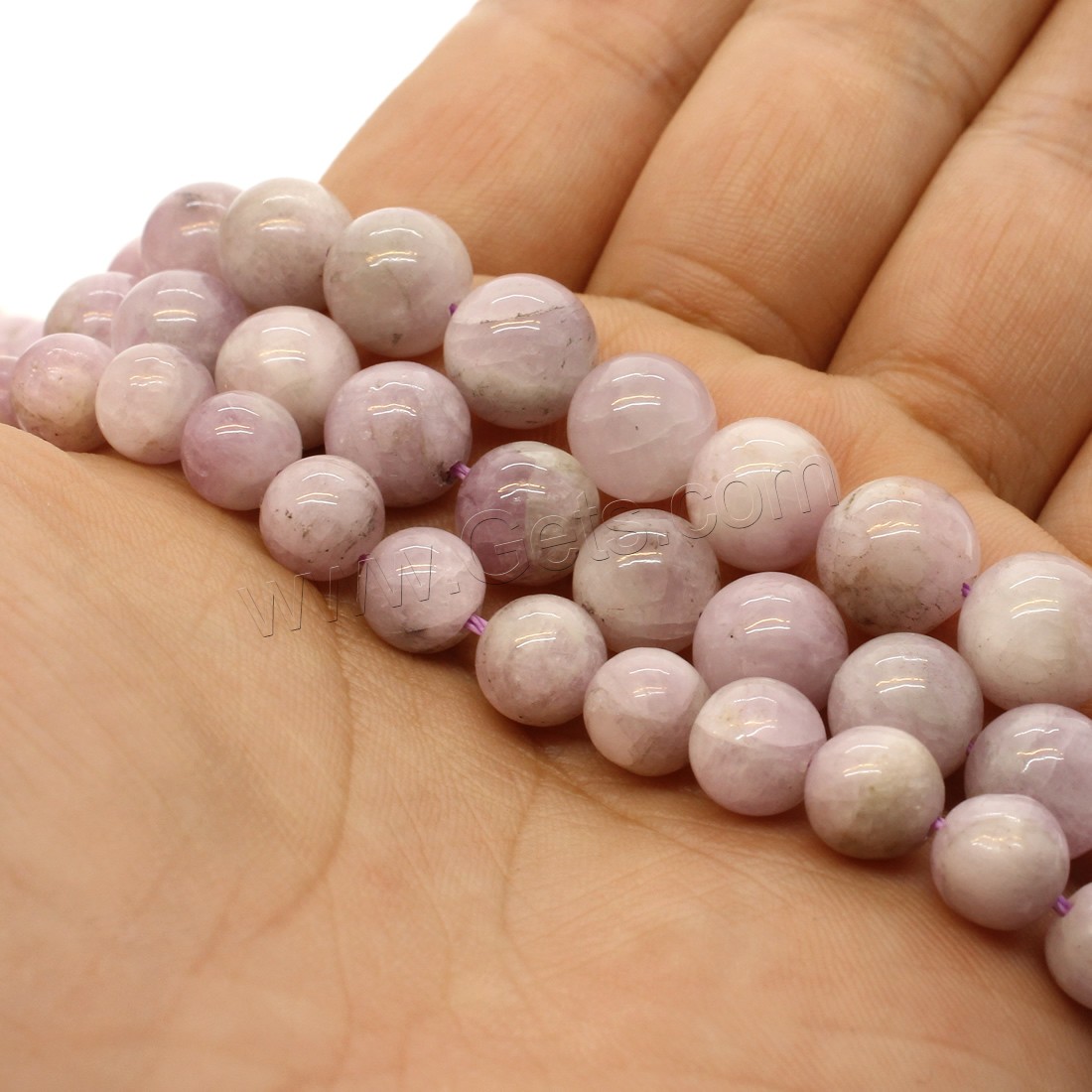 Spodumenite Beads, Round, different size for choice, light purple, Hole:Approx 1mm, Length:Approx 14.9 Inch, Sold By Strand