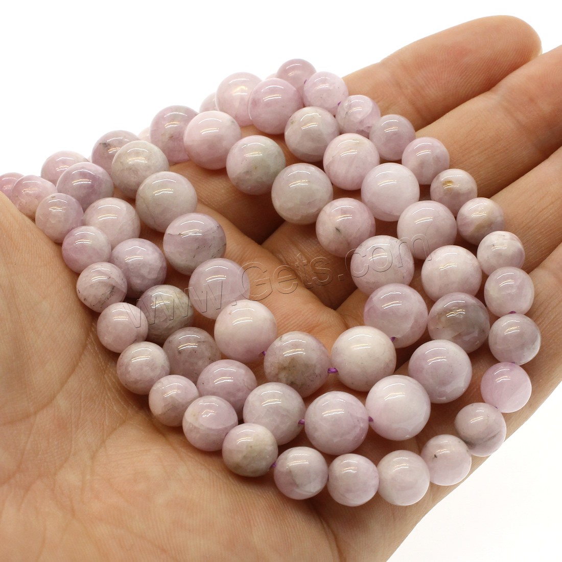 Spodumenite Beads, Round, different size for choice, light purple, Hole:Approx 1mm, Length:Approx 14.9 Inch, Sold By Strand