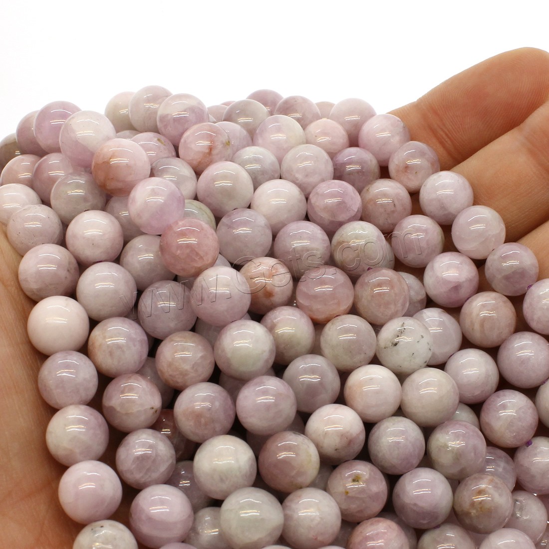 Spodumenite Beads, Round, different size for choice, light purple, Hole:Approx 1mm, Length:Approx 14.9 Inch, Sold By Strand