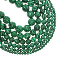 Natural Malachite Beads, Round & faceted, green Approx 1mm Approx 14.9 Inch 