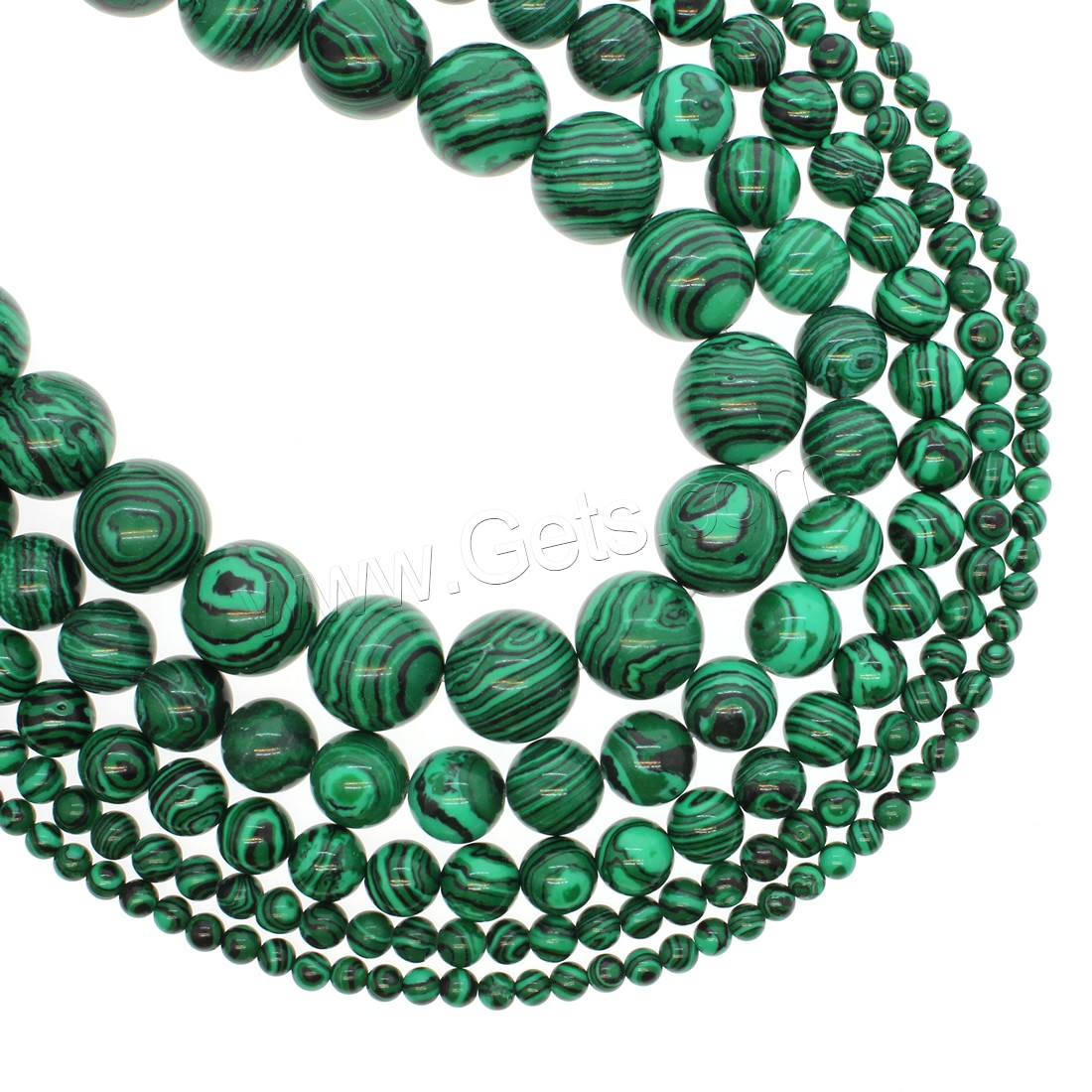 Natural Malachite Beads, Round, different size for choice, green, Hole:Approx 1mm, Length:Approx 14.9 Inch, Sold By Strand