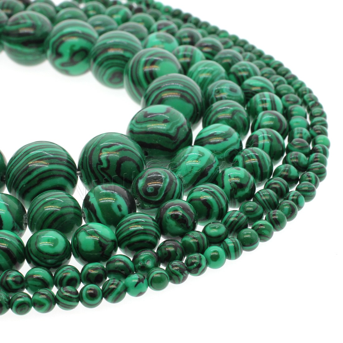 Natural Malachite Beads, Round, different size for choice, green, Hole:Approx 1mm, Length:Approx 14.9 Inch, Sold By Strand