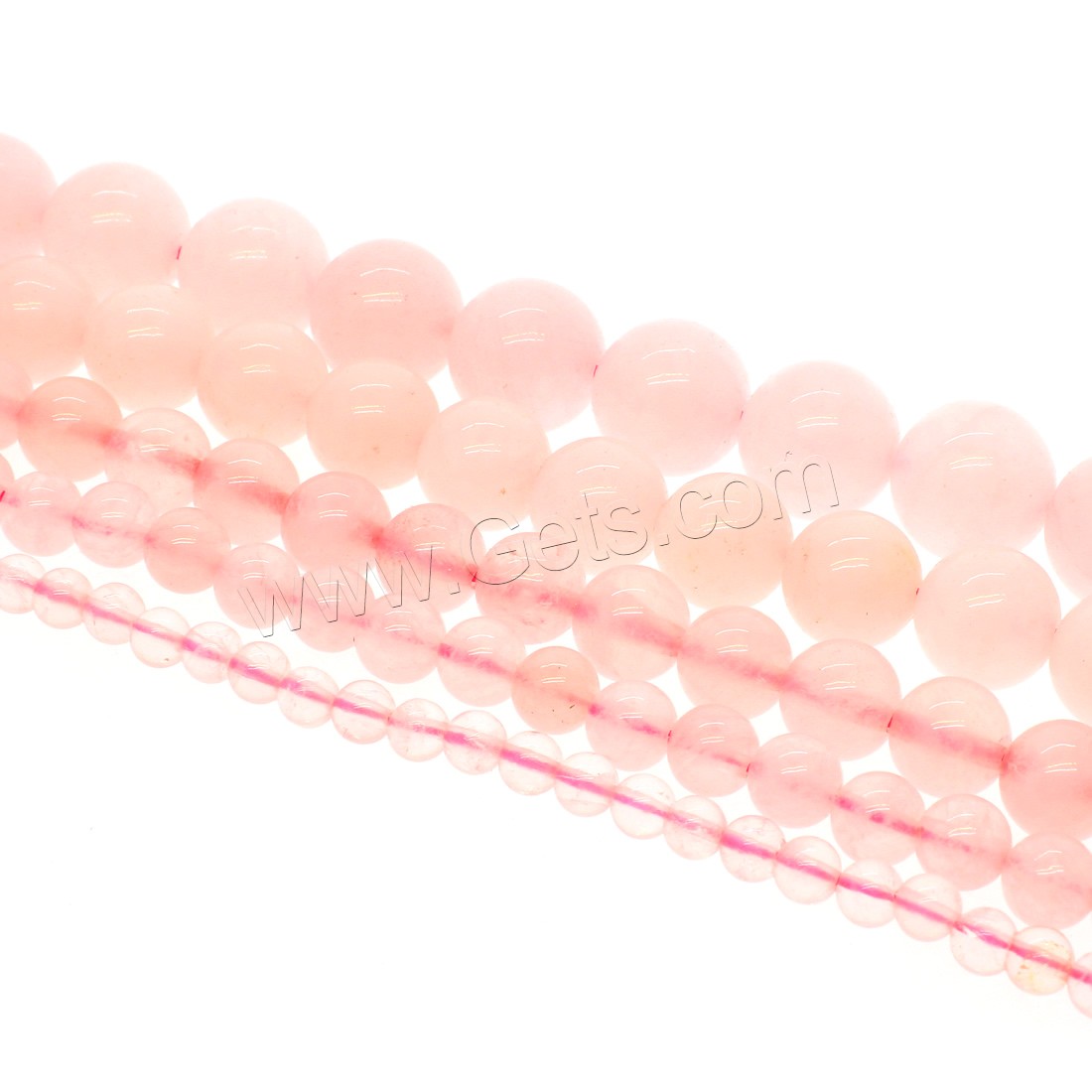 Natural Rose Quartz Beads, Round, different size for choice, pink, Hole:Approx 1mm, Length:Approx 14.9 Inch, Sold By Strand