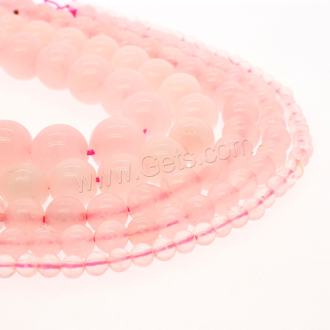 Natural Rose Quartz Beads, Round, different size for choice, pink, Hole:Approx 1mm, Length:Approx 14.9 Inch, Sold By Strand