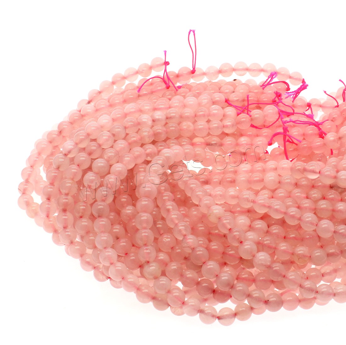 Natural Rose Quartz Beads, Round, different size for choice, pink, Hole:Approx 1mm, Length:Approx 14.9 Inch, Sold By Strand