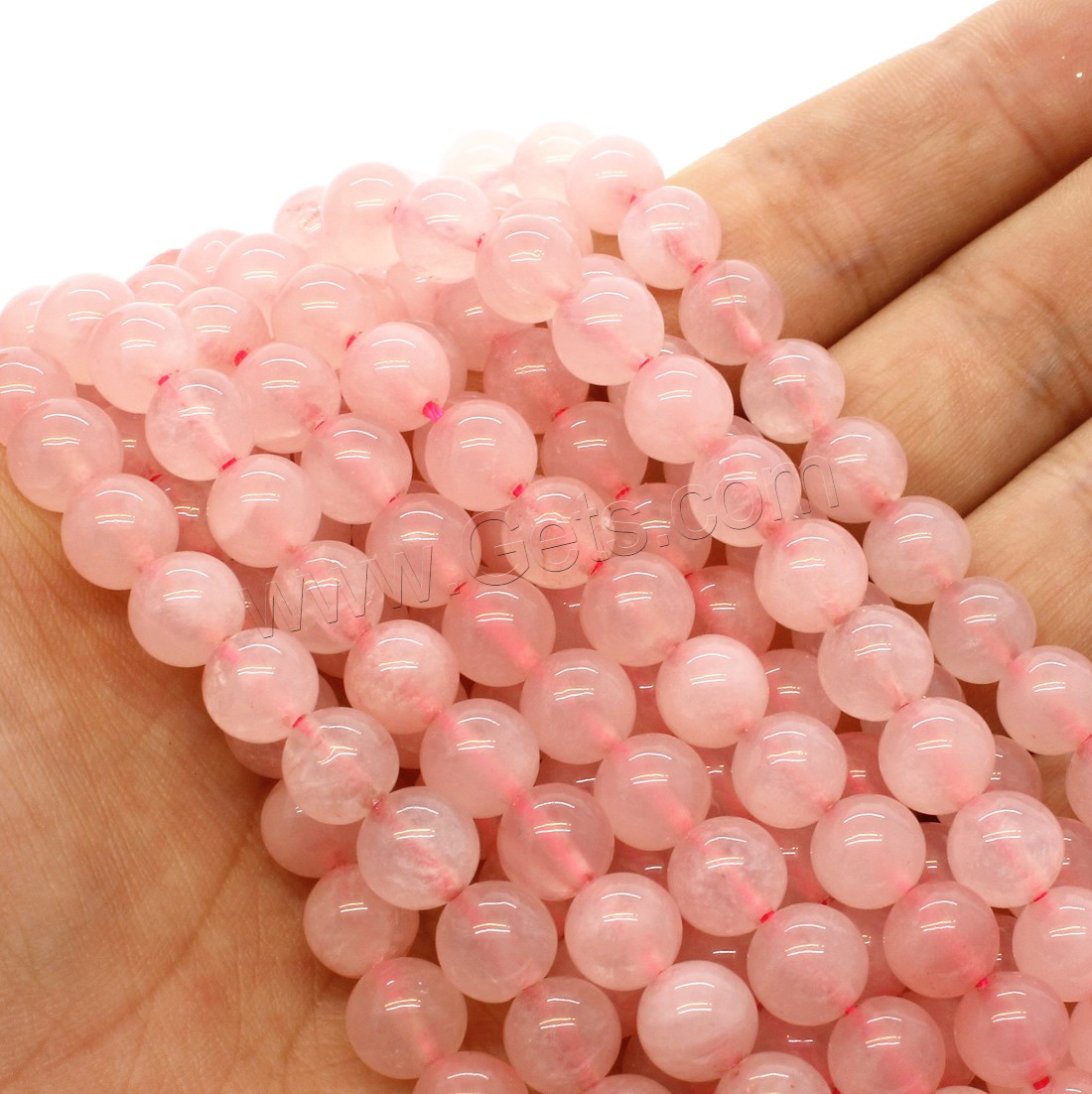 Natural Rose Quartz Beads, Round, different size for choice, pink, Hole:Approx 1mm, Length:Approx 14.9 Inch, Sold By Strand