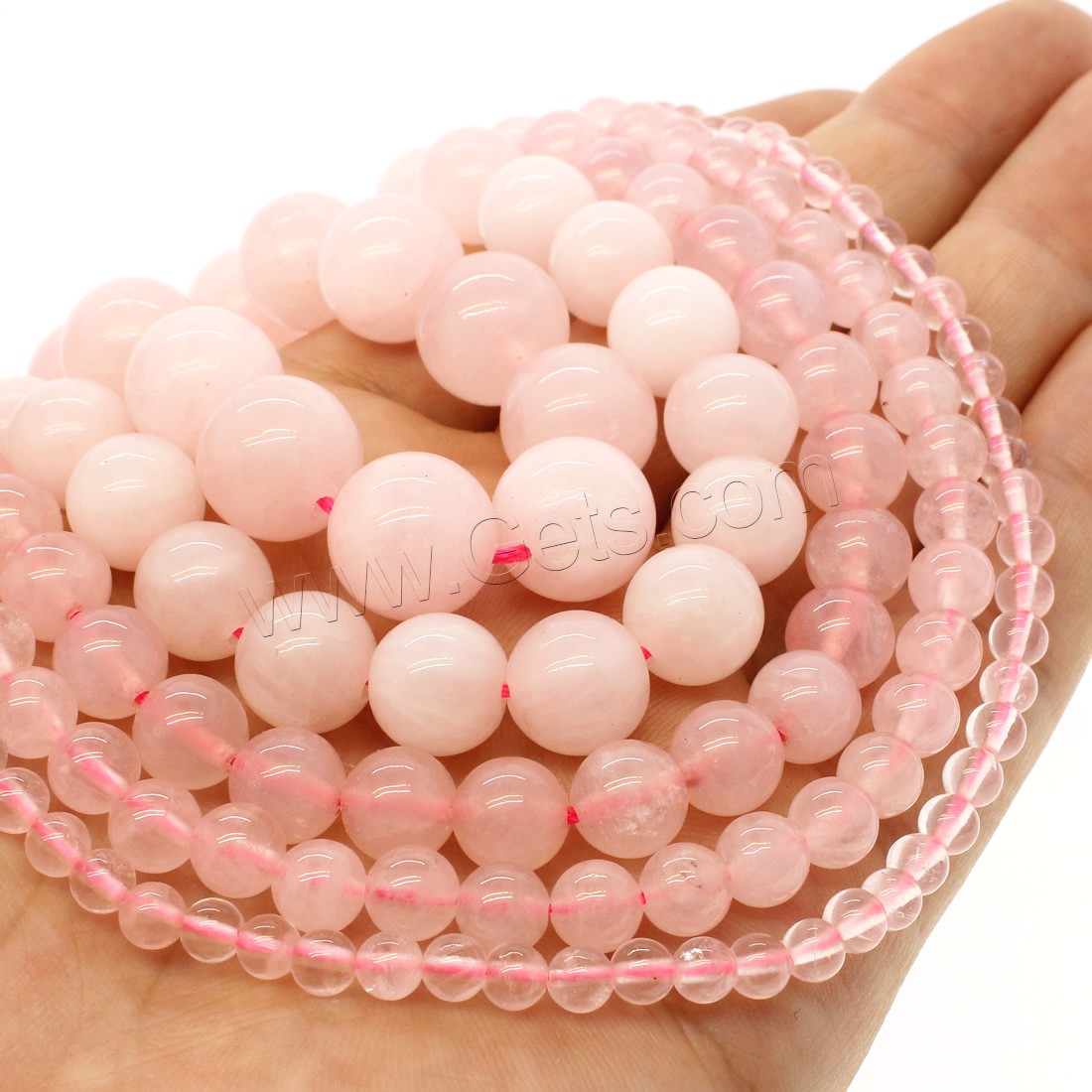 Natural Rose Quartz Beads, Round, different size for choice, pink, Hole:Approx 1mm, Length:Approx 14.9 Inch, Sold By Strand