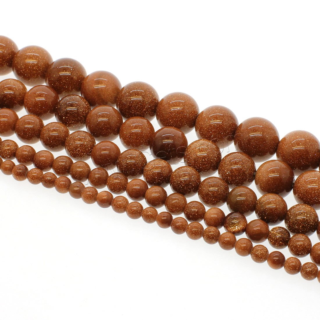 Goldstone Beads, Round, different size for choice, orange, Hole:Approx 1mm, Length:Approx 14.9 Inch, Sold By Strand