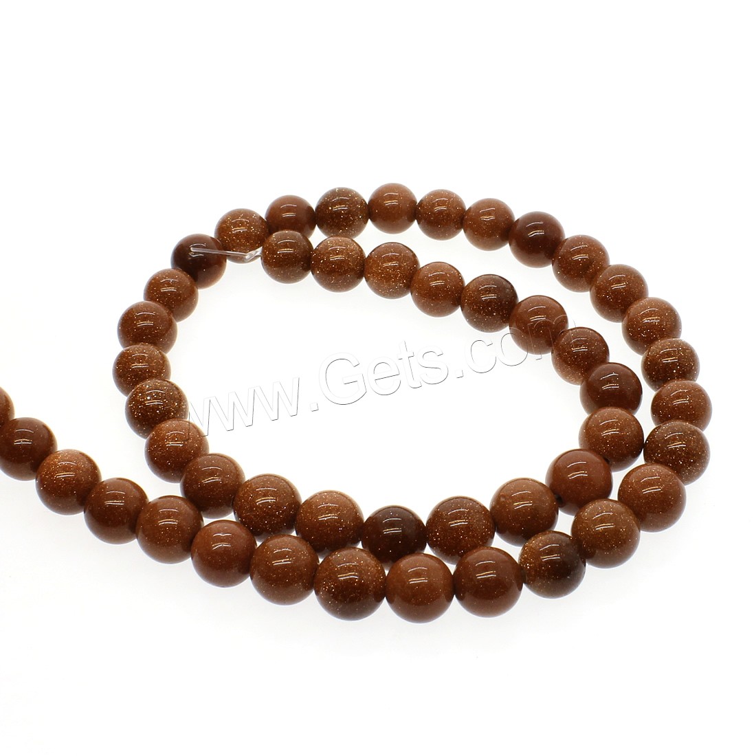 Goldstone Beads, Round, different size for choice, orange, Hole:Approx 1mm, Length:Approx 14.9 Inch, Sold By Strand