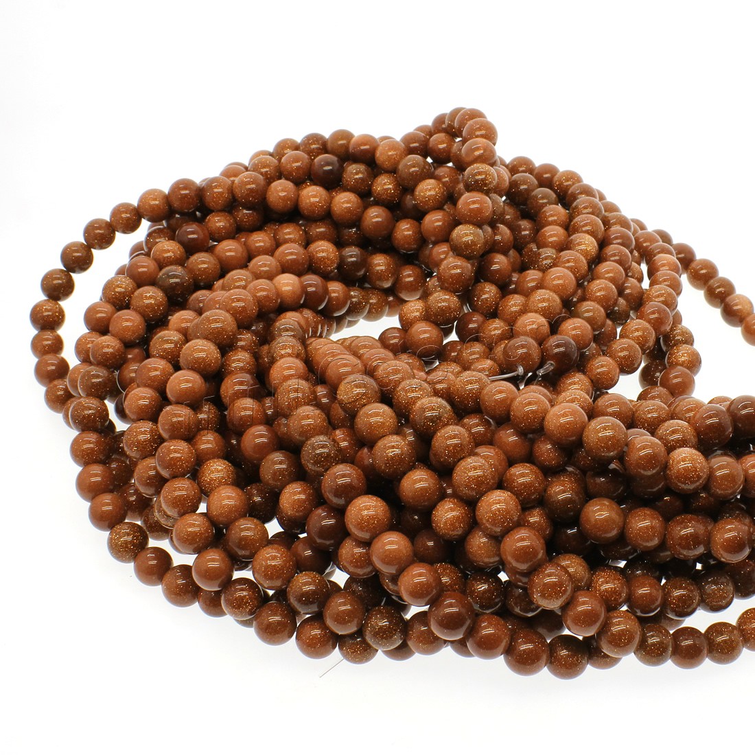 Goldstone Beads, Round, different size for choice, orange, Hole:Approx 1mm, Length:Approx 14.9 Inch, Sold By Strand