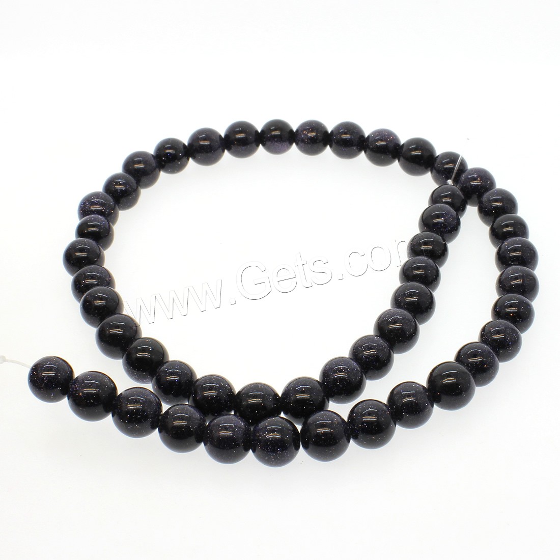 Blue Goldstone Beads, Round, different size for choice, blue, Hole:Approx 1mm, Length:Approx 14.9 Inch, Sold By Strand