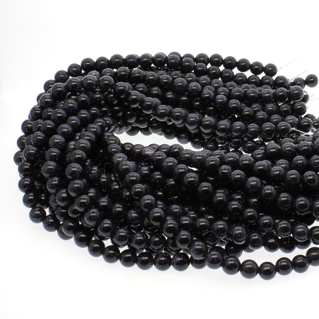 Blue Goldstone Beads, Round, different size for choice, blue, Hole:Approx 1mm, Length:Approx 14.9 Inch, Sold By Strand