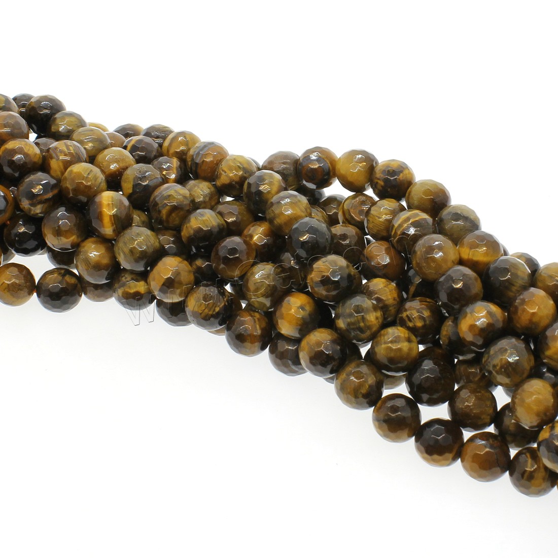 Tiger Eye Beads, Round, different size for choice & faceted, yellow, Hole:Approx 1mm, Length:Approx 14.9 Inch, Sold By Strand