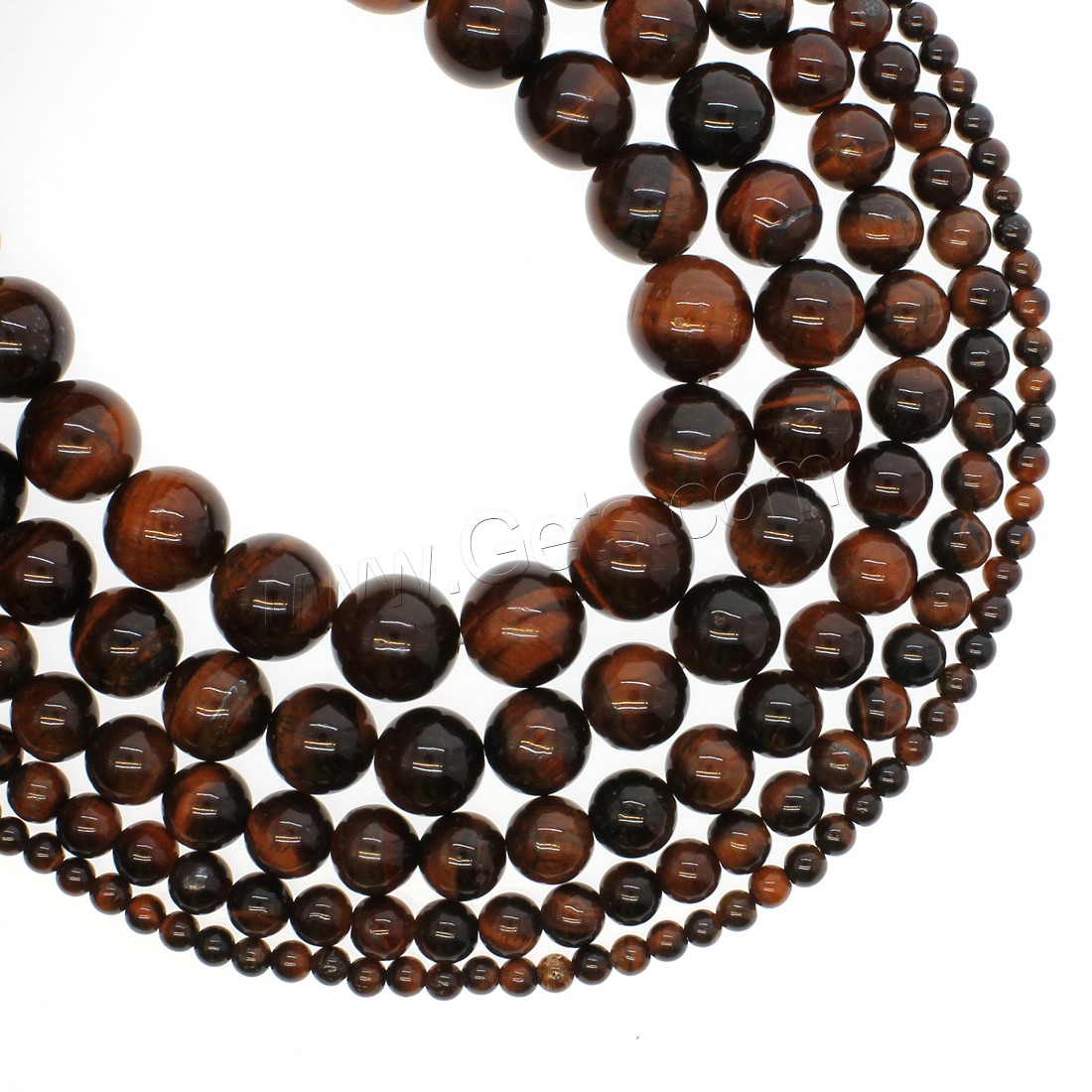 Tiger Eye Beads, Round, different size for choice, red, Hole:Approx 1mm, Length:Approx 14.9 Inch, Sold By Strand