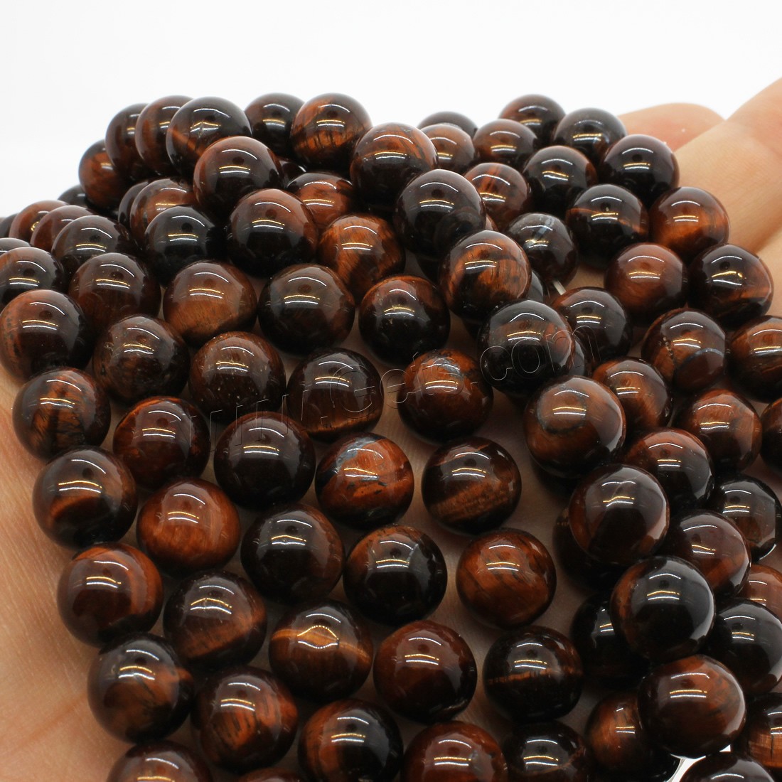 Tiger Eye Beads, Round, different size for choice, red, Hole:Approx 1mm, Length:Approx 14.9 Inch, Sold By Strand